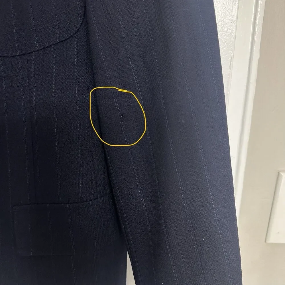 J. Crew Men's 40R Wool Sport Coat Blazer Blue Unstructured Half Lined SAMPLE